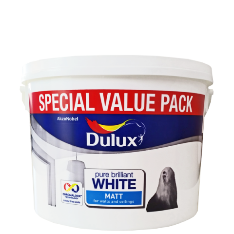 Интериорна боя DuluxMatt 7 л брилянтно бяла - Бели бои