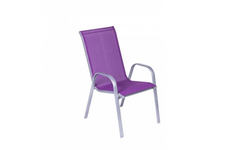 Метален стол COMO сиво/лилаво - Метални столове