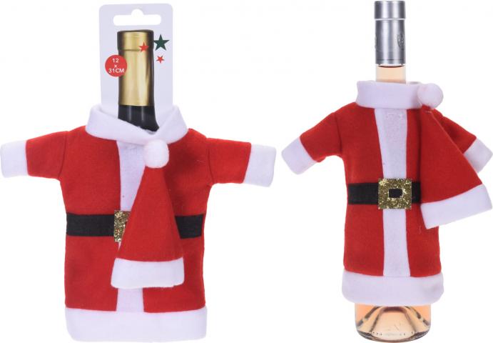 Коледно палто за бутилка вино - Коледни артикули