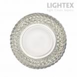 Луна стационарна кръгла стъкло прозрачно с LED лента 3W 3000K 330lm LS500151+ MR16 max.7W LED Ф100mm/cut 65mm
