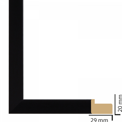 Рамка с паспарту ПВЦ 30х40 см черно - Картини и рамки