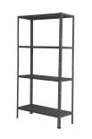 СТЕЛАЖ МЕТАЛЕН BASIC 40 BLACK 145х75х30 см  4x50кг