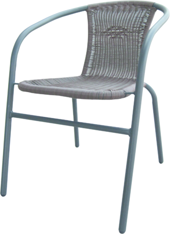 Стол Bistro ПЕ ратан, кафяв - Метални столове