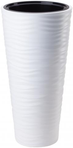 Кашпа Sahara Slim 30х56см бяла - Пластмасови кашпи