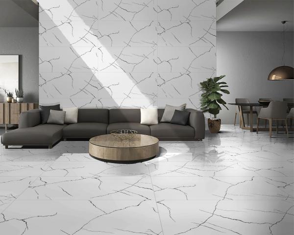 Гранитогрес Eros White 60x120, снимка 3 - Гранитогрес