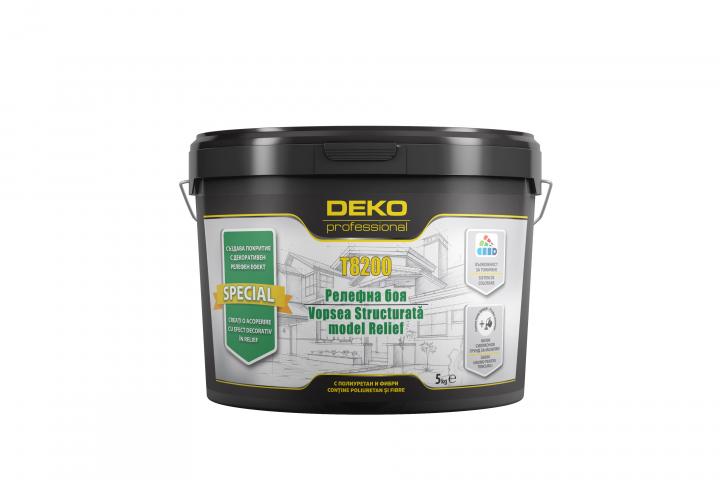 Декоративна релефна мазилка Deko Professional 5 кг, бяла - Бели релефни бои