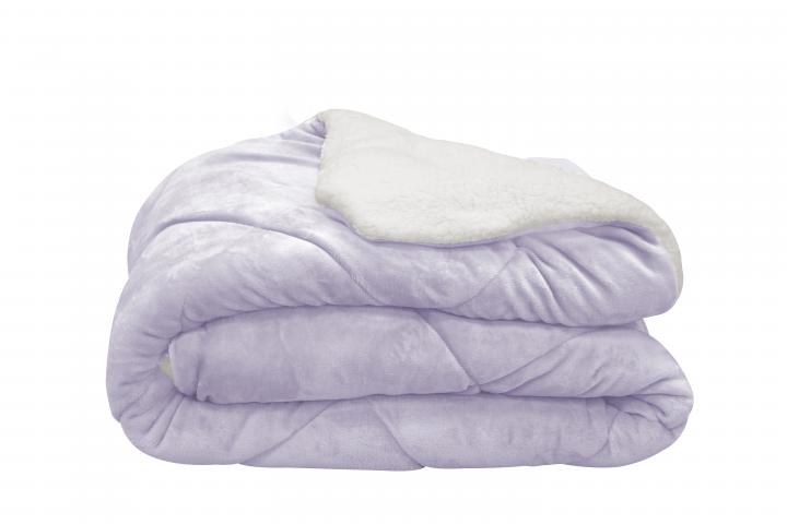 Завивка Easy Home Sherpa 160х220 см лила - Олекотени завивки
