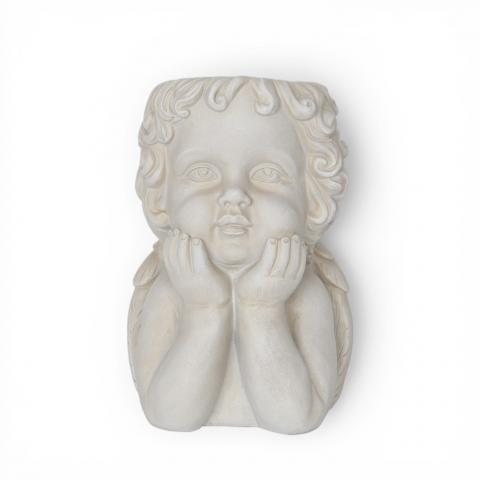 Саксия фигура ангел 21х21х33.5 см бежова - Саксии фигурки