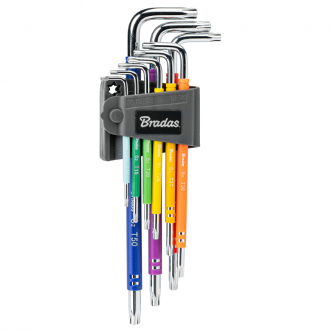 Комплект шестограми Bradas Torx T10-T50 XL 9 бр. - Шестограми