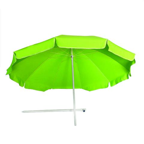 Плажен чадър, Ф250 см, H220 см, зелен, снимка 2 - Плажни чадъри