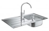 Кухненска мивка GROHE Sink Bundle 86x50 и смесител BauEdge