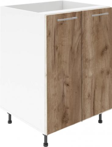 Крафт D6 долен шкаф с две врати (за мивка) 100см, табако крафт - Модулни кухни с онлайн поръчка