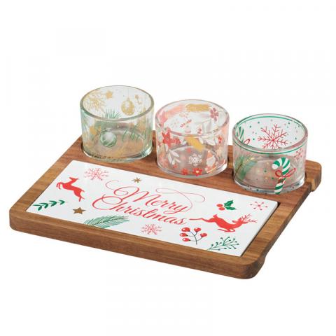Коледен сет за сервиране 4 части - Коледни артикули