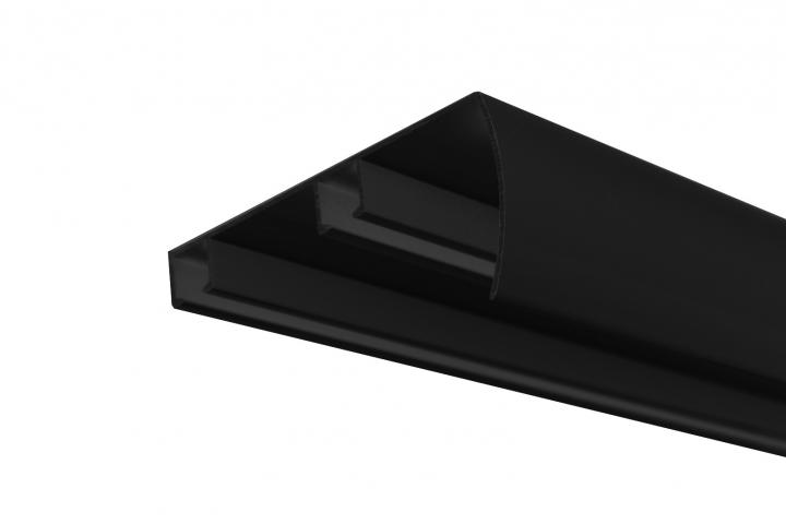 Двоен алуминиев корниз Олеа 300 см черна - Метални корнизи