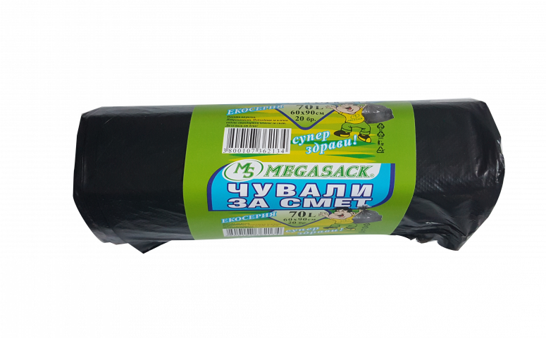 Чувал 60х90 Мегасак 70 л. 20 бр. - Чували за боклук