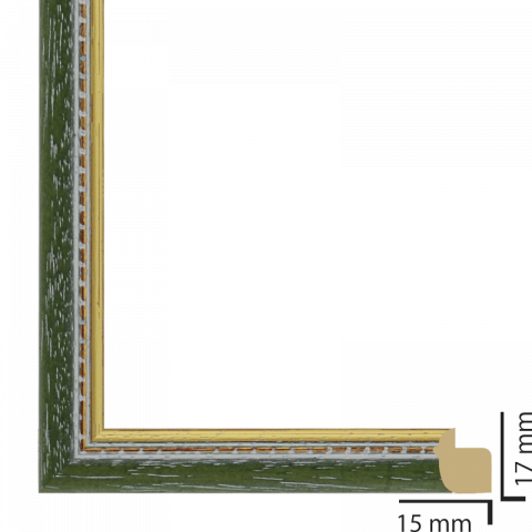 Рамка дърво 18х13 см св зелено - Картини и рамки
