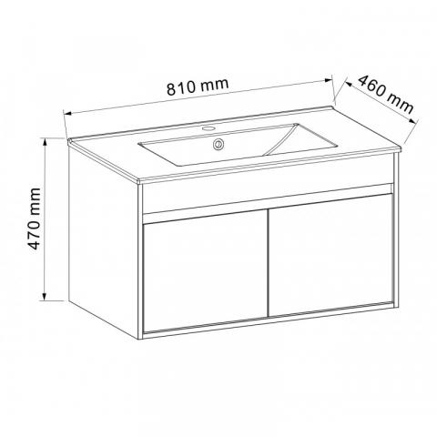 Мебел за баня Akadia, снимка 2 - Мебели за баня