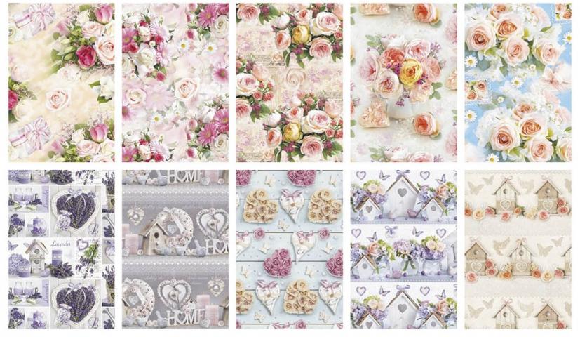 Опаковъчна хартия 70x200 см микс - Празнични торбички