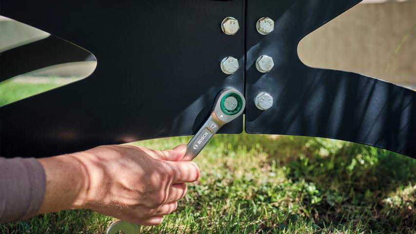 Комплект гаечни ключове с тресчотка Bosch 8 бр., снимка 5 - Комплекти ключове