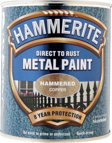 Боя за метал Hammerite 0.75л, мед хамър ефект - Бои 3в1