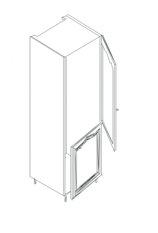 Ава шкаф колона за вграждане на хладилник 60х60 - Кухни по проект в магазин
