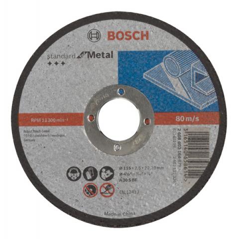 Диск за рязане на метал Bosch 115x22,23x2.5 мм - Дискове за рязане на метал