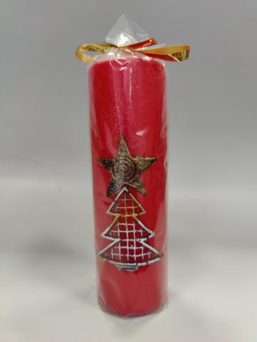 Коледна свещ цилиндър 50x160 см, снимка 4 - Коледни артикули