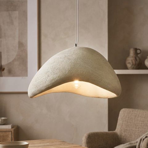 LED пендел Dune E27 60W бяло/сиво ф300, снимка 2 - Пендели