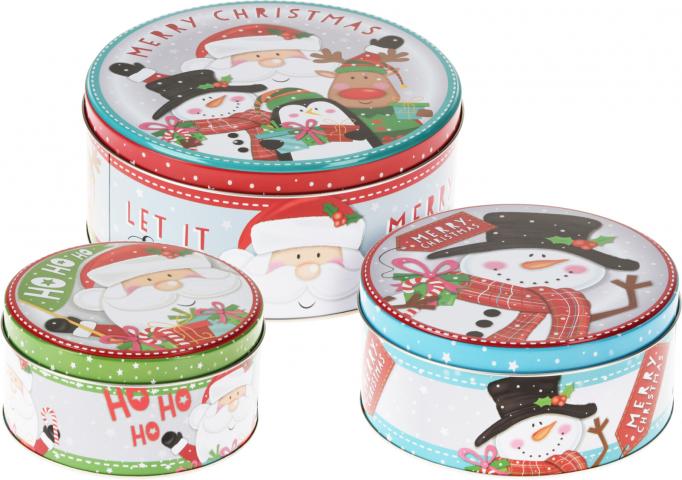 Сет 3 броя кутии за сладки - Коледни артикули