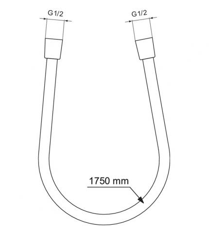 Шлаух IdealRain IdealFlex 1750 мм, снимка 2 - Аксесоари за смесители