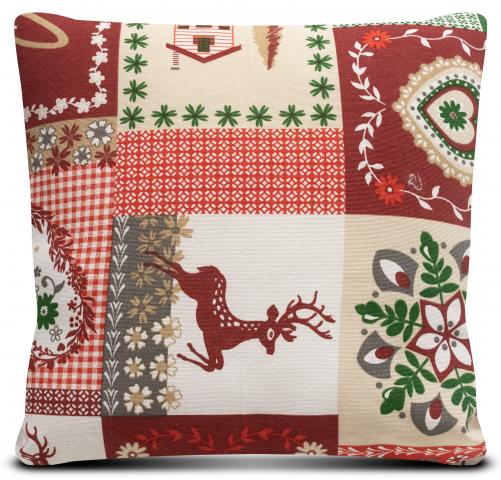 Декоративна възглавница Alce Burdeos 40x40 см - Коледен текстил