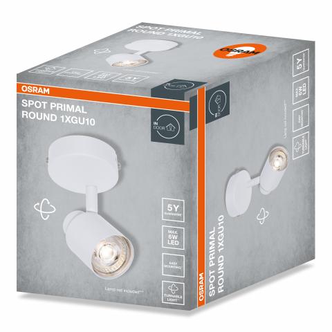Спот единица PRIMAL GU10 бял OSRAM, снимка 2 - Спотове