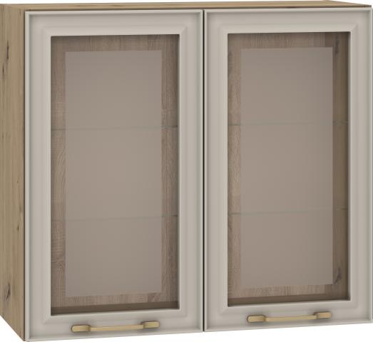 Горен шкаф  с витртина Modena 80см - Модулни кухни с онлайн поръчка