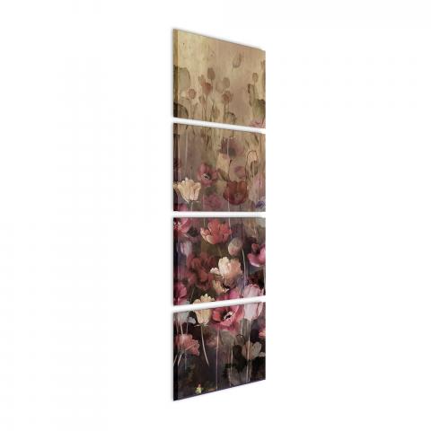 Деко Пано 4 части Flowers 200x50 см, снимка 2 - Картини и рамки