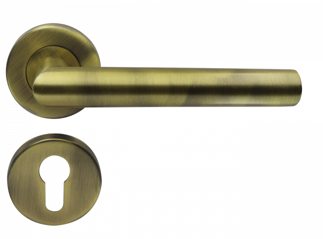 Дръжка Condi с кръгла розетка м.101 секр. ключ античен месинг - Дръжки