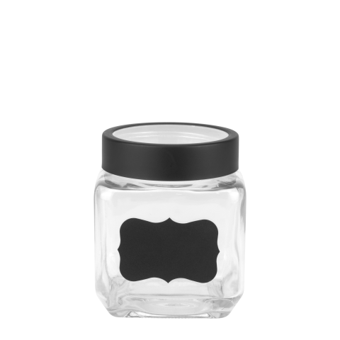 Стъклен буркан с табелка за надписване 500 мл - Буркани