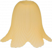 Полилейно стъкло Е27, бял / жълто