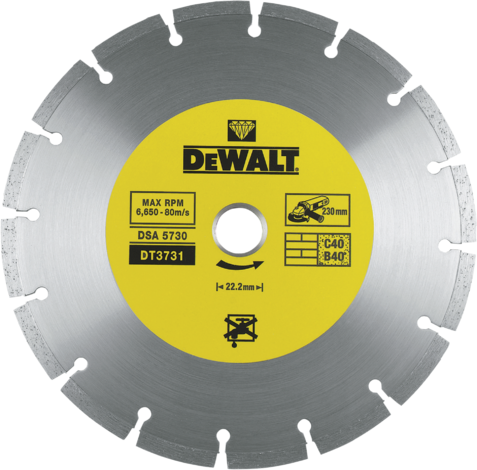 Диамантен диск за зидария DeWalt 115mm - Диамантени дискове