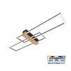 LED плафон LUCAS 30W 1544lm, 3000-4000-6400K, черно+дърво