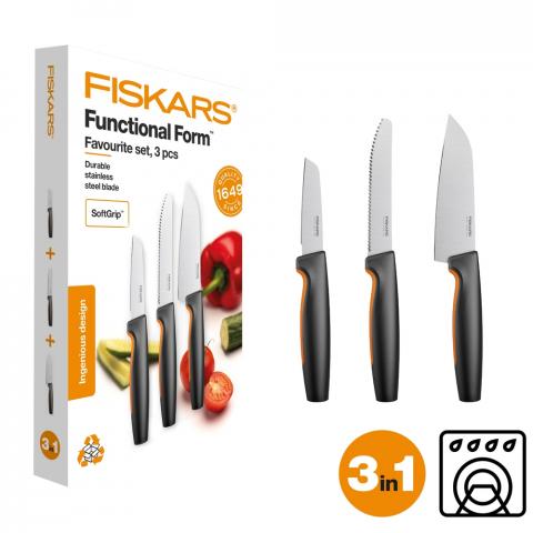 Ножове Fiskars Functional Form New 3 бр. - Аксесоари за готвене
