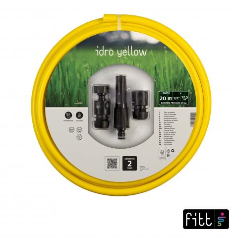 Градински маркуч Idro Yellow KIT 1/2 х 20 м - Маркучи на ролка