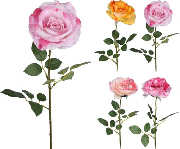 Изкуствено цвете роза 4 дизайна - Единични цветя