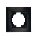 Alegra рамка единична алуминий черно