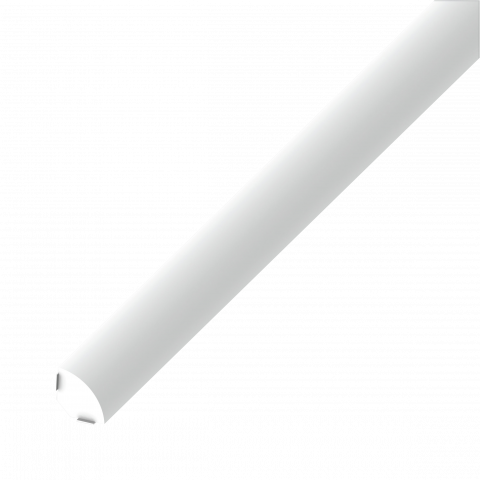 Лепящ се квадратен профил PVC 14 мм 1 м бял - Pvc профили