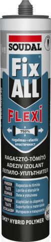 Лепило-уплътнител Fix All Flexi Soudal 280мл, сив - Монтажни лепила