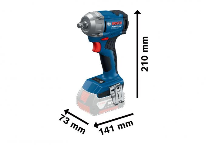 Акумулаторен безчетков ударен гайковерт Bosch Blue GDS 18V-350 Solo, снимка 2 - Акумулаторни гайковерти