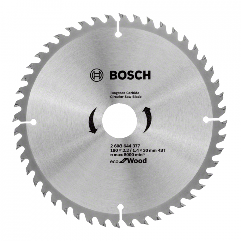 Циркулярен диск ECО WOOD 190x2.2x30 48T Bosch, снимка 2 - Циркулярни дискове