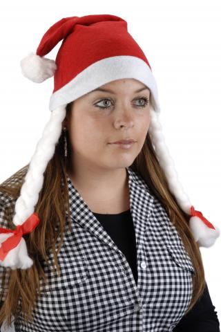 Коледна шапка с плитки - Коледни шапки, чорапки и диадеми