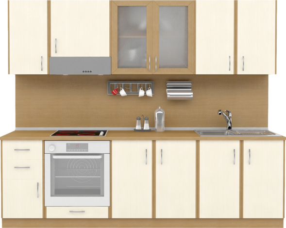 Долен шкаф с две чекмеджета и една врата Финес, модул 22 - Модулни кухни с онлайн поръчка