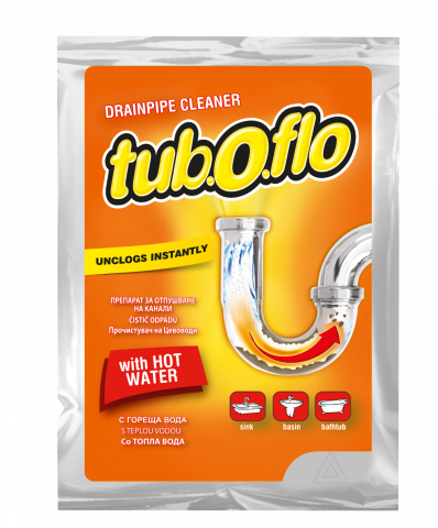 Tuboflo за отпушване на канали с топла вода 60 гр. - Препарати за кухня